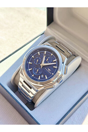 FERRO Silver Steel Band Men's Wristwatch Fm43024A-A3 All Functions Active 3Atm Water Resistant