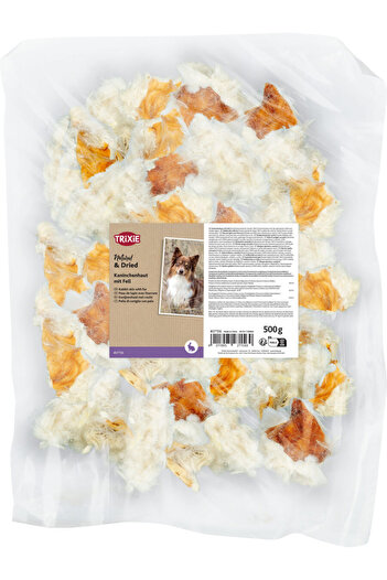 Trixie Recompense Piele de Iepure cu Blana, 500 g, 27156