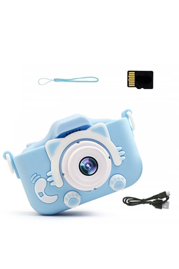 Rosfix Blue Monster Kids Camera – Full HD, Games, 16GB Card, USB 2.0