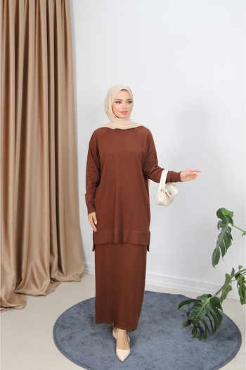 NİSUM MODA Mercerized Suit with Skirt