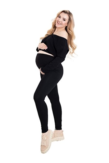 Formommy - Maternity Leggings, XL Size, Black, Oeko Tex Certified, Cotton and Elastane