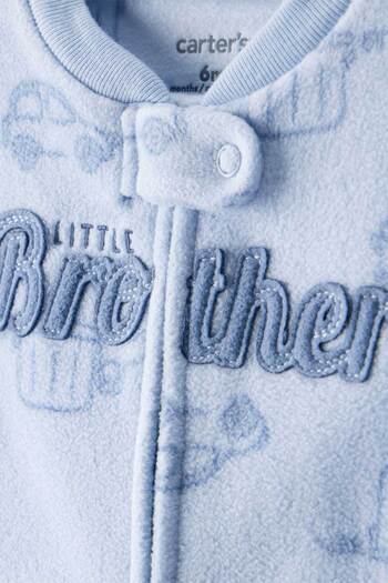Carter's Baby Boy Blue Fleece Jumpsuit