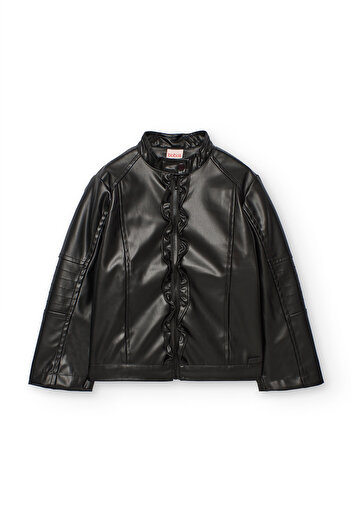 Boboli Girl's Leather Jacket