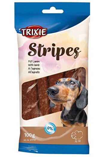 Trixie Recompense Pentru Caini, Batoane Moi Stripes Cu Miel, 10 buc/100 g, 31772