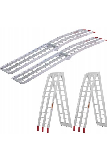 Rosfix Foldable Aluminum Ramp 195x28cm | 680kg/Set | For Stroller/Motorcycle