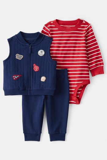 Carter's Erkek Bebek Mavi Yelekli Set
