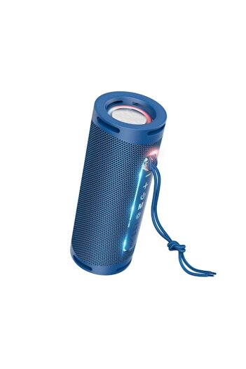 Hoco Portable Bluetooth Speaker 5.1, Pulse, LED Lighting, TWS, Blue - Hc9