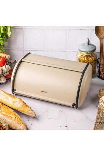 Kinghoff Bread box KH 1754, 15x24x36 cm, Smooth opening and closing, Steel, Beige