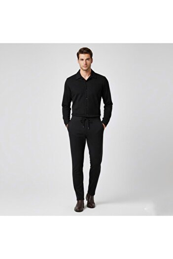 dwnwear Winter Lycra Crepe Fabric Men's Shirt and Pants Set