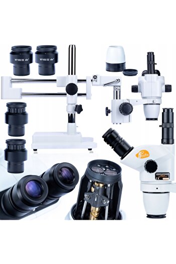 Rosfix Moon Pro Microscope Set + 4K Camera + 8" Screen | 6.7–45x Zoom, HDMI, USB