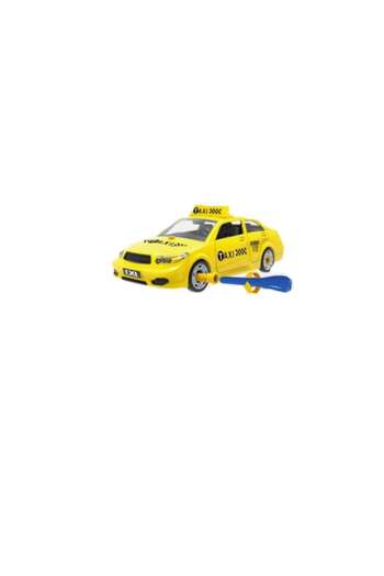 DIY Assembly Car Kit, Taxi Toy Car, 41 Pieces, 1:10 Scale