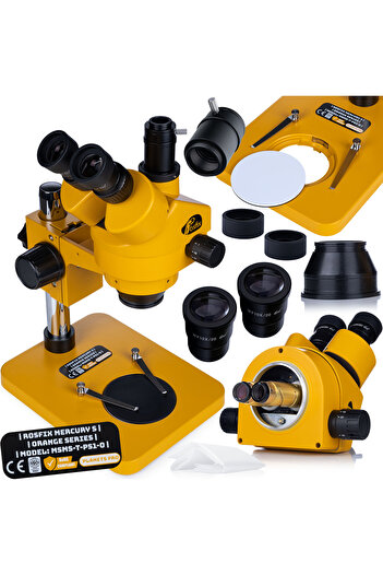 Rosfix Mercury S Trinocular Microscope | 7–45x Zoom | 16MP 4K Camera + 56x LED