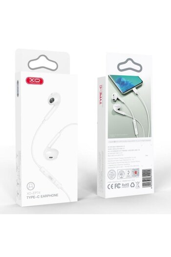 Xo Casti cu Fir (EP74), In Ear, USB-C, 1.2m, Mic & Volume Key, HiFi, White
