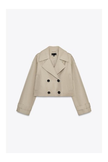 MEECY Women's Viral Model Short Trench Coat