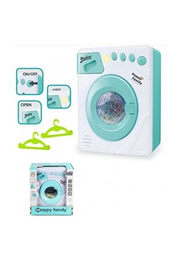 Toy Toy Toy Set jucarie masina de spalat pentru copii, din plastic, cu efecte sonore si luminoase, cu tambur rot