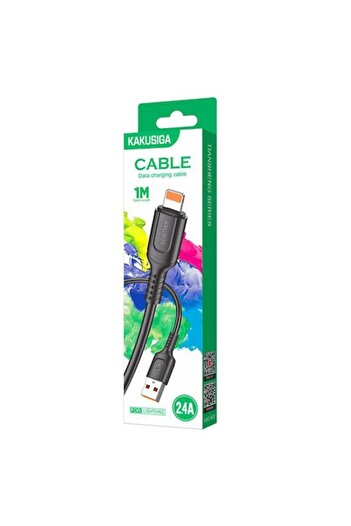 KAKU Data and Charging Cable (KSC-805), USB-A to Lightning, 18W, 2.4A, 1m, Black