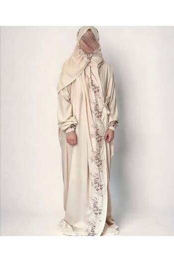 Gerenic Very luxurious embroidered prayer shawl (mard) with attached scarf, wide and comfortable, original fabric