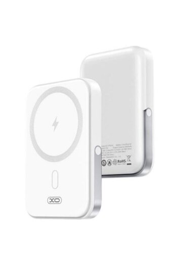 Xo Baterie MagSafe XO-PR242, 5.000mAh, Suport sustinere, Incarcare rapida cu Port Type-C, Alb