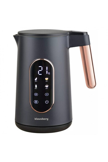 Klausberg Fierbător electric KB 7892, 2200W, 1,7 l, 13 moduri, 4 programe, LED, Rotativ, Negru/Auriu roz