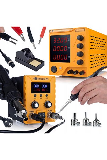 Rosfix Soldering Station + Power Supply 2in1 Set | 32V 10A 1060W LCD ESD Safe