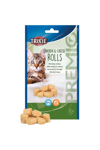 Trixie Cat Treats, Premio, Chicken and Cheese Rolls, 50 g, 42764