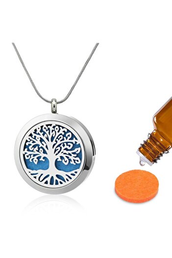 zioda smart essentials Aromatherapy Necklace, zioda smart essentials®, Tree of Life, Round, Silver