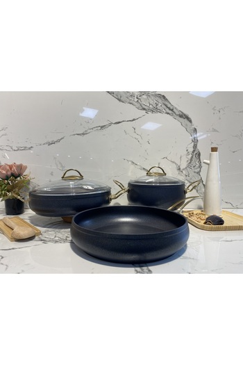 Elvira Granit 5 Piece Cookware Set2-Dark Blue