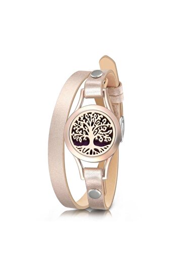 zioda smart essentials Aromatherapy Bracelet, zioda smart essentials®, Tree of Life, golden medallion, golden strap