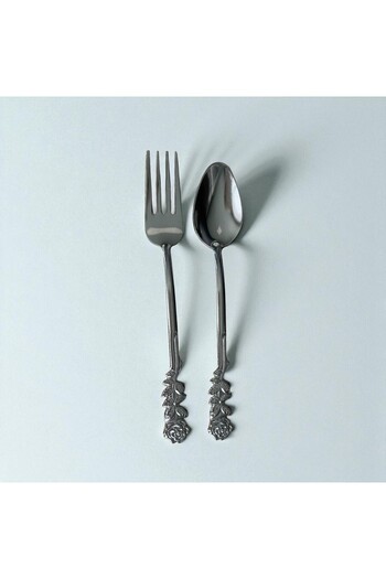 ENASHOP Stainless Steel Spoon Fork Set-30 Pieces-Rose Model