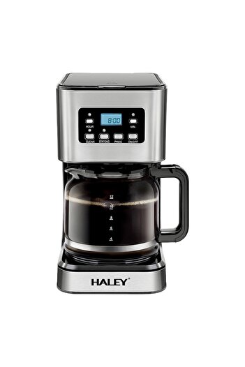 HALEY Aparat de cafea, 950W, 1.5L, durabilitate, otel inoxidabil, LED iluminat, inox