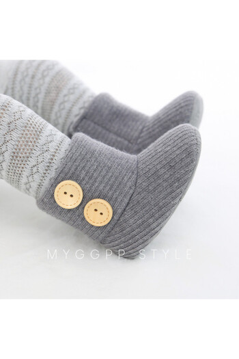 Superbaby Gray ankle boots with buttons