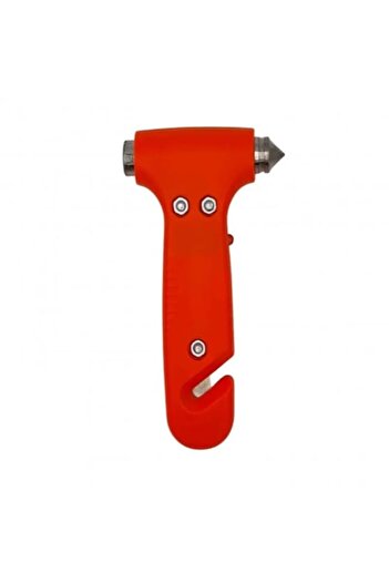 dalimag Emergency Hammer 3-in-1, ABS Plastic Red – Seatbelt Cutter and Integrated Flashlight,