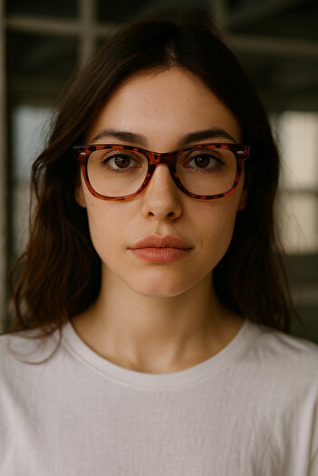Eyesofia Santiago Leopard Framed Wayfarer Unisex Cross Cut Bright Blue Light Filter Screen Glasses
