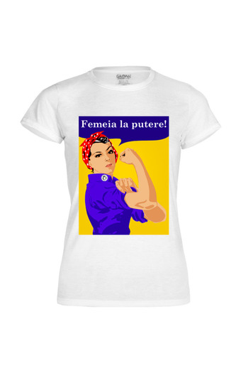 Nostalgia Shop Woman in Power T-Shirt
