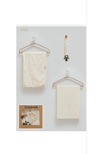 ByBest Beauty Caramell Muslin and Combed Cotton Blanket Set of 3