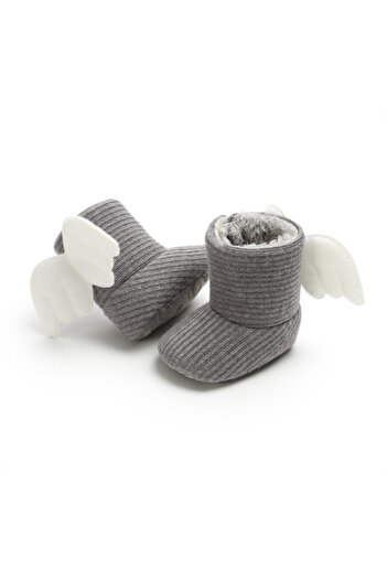 Superbaby Grey ankle boots with fins