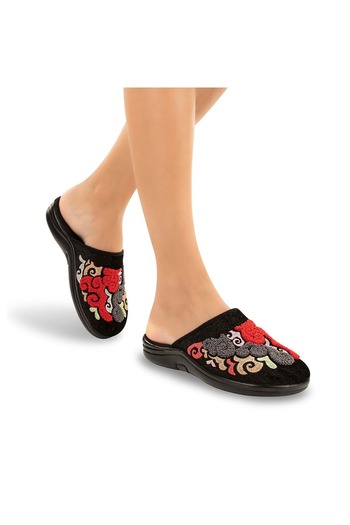 Muya Kastra Anatomical Sole Embroidered Winter Women's House Slippers