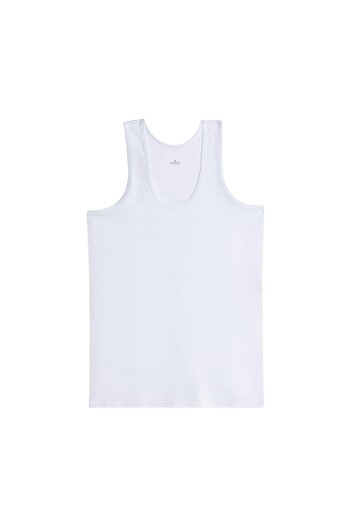 Tudors 2 Pieces Compact Combed Cotton White Men's Undershirts Cotton Standard Fit Regular Cut Pack of 2