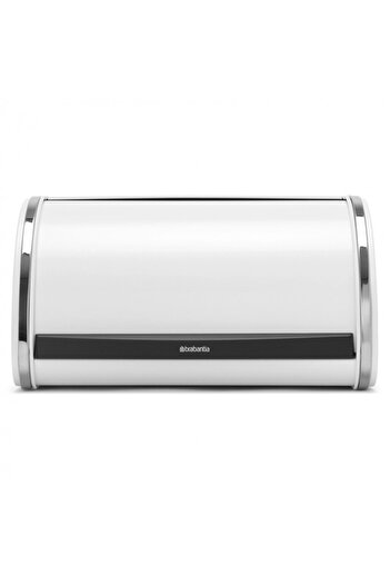 Brabantia Roll Top Bread Box 1003254, 11 l, 31.6x26.5 cm, Special structure, White/Stainless steel