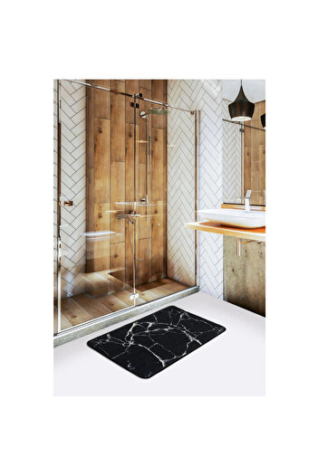 Chilai Home Bath mat 359CHL1740, 60x40, Cotton, Polyurethane, Non-slip, Black