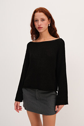 Addax Kayak Neckline Knitwear T4455