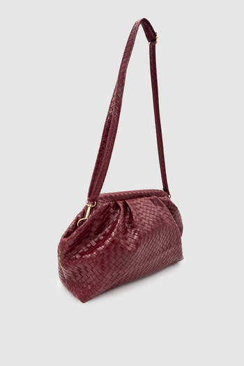 Wuclo Arvia Soft Form Adjustable Crossbody Bag Claret Red