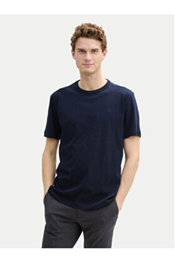 Tom Tailor Ανδρικό T-Shirt 1045627 Μπλε Ναυτικό
