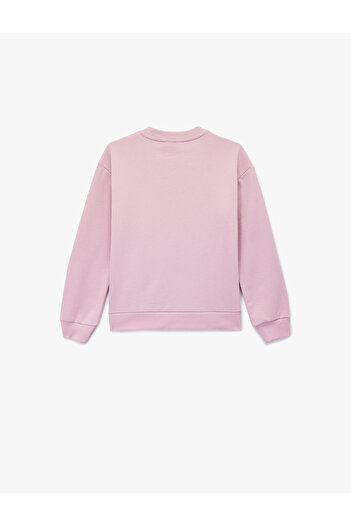 Koton Cotton Long Sleeve Crew Neck Printed Sweatshirt