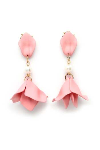 Avant-Garde Paris Rose drop Earrings in Pink