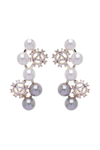 Avant-Garde Paris Cascading Snowflake Earrings