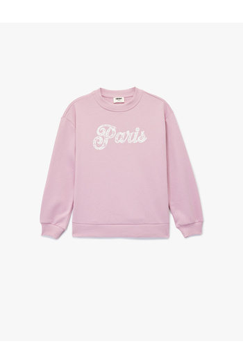 Koton Cotton Long Sleeve Crew Neck Printed Sweatshirt
