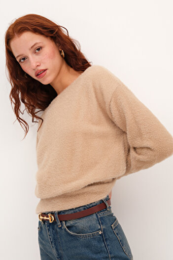 Addax Soft Textured Basic Sweater K3490