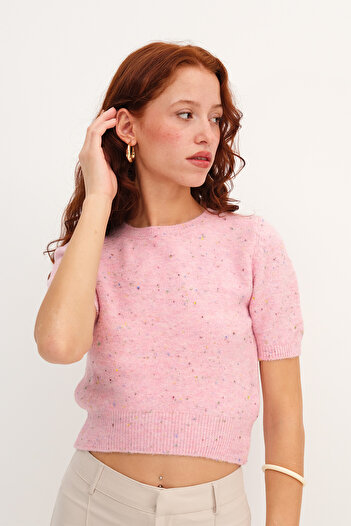 Addax Short Sleeve Knitwear Sweater K3464