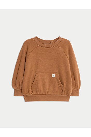 Marks & Spencer Pamuk Karışımlı Sweatshirt (0–3 Yaş)
